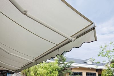 Repaired Metal Awning
